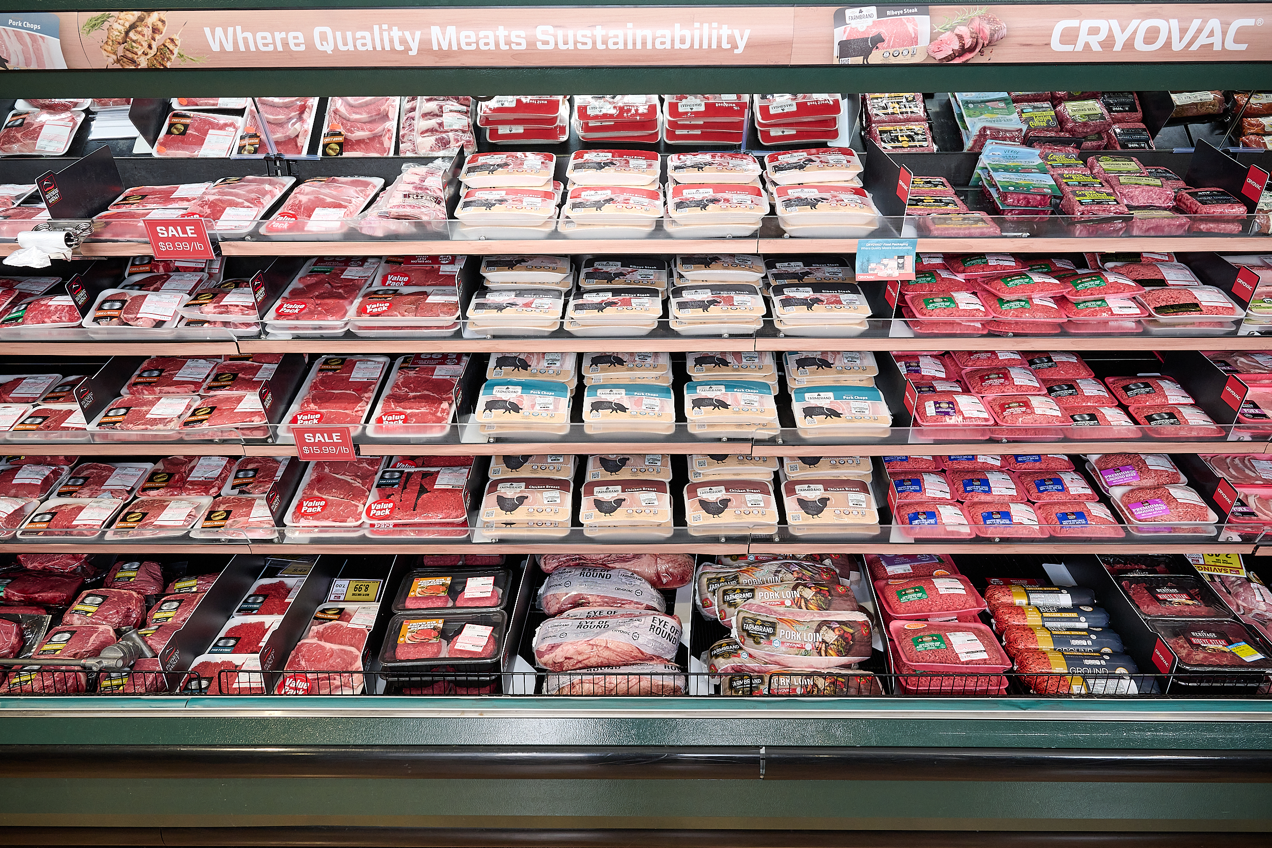 HT Retail Compostable Tray Meat Case