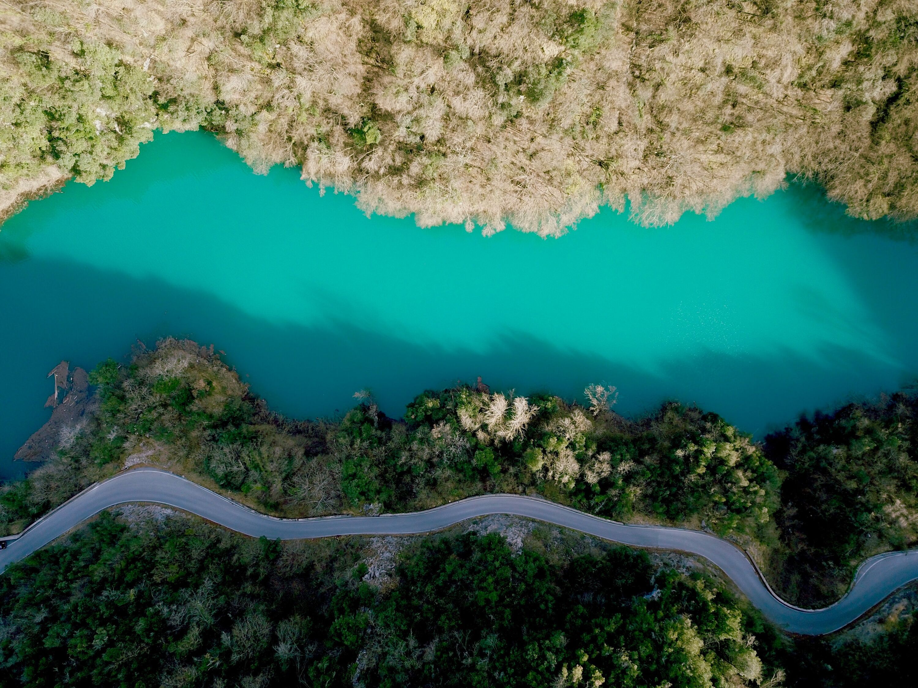 road along river