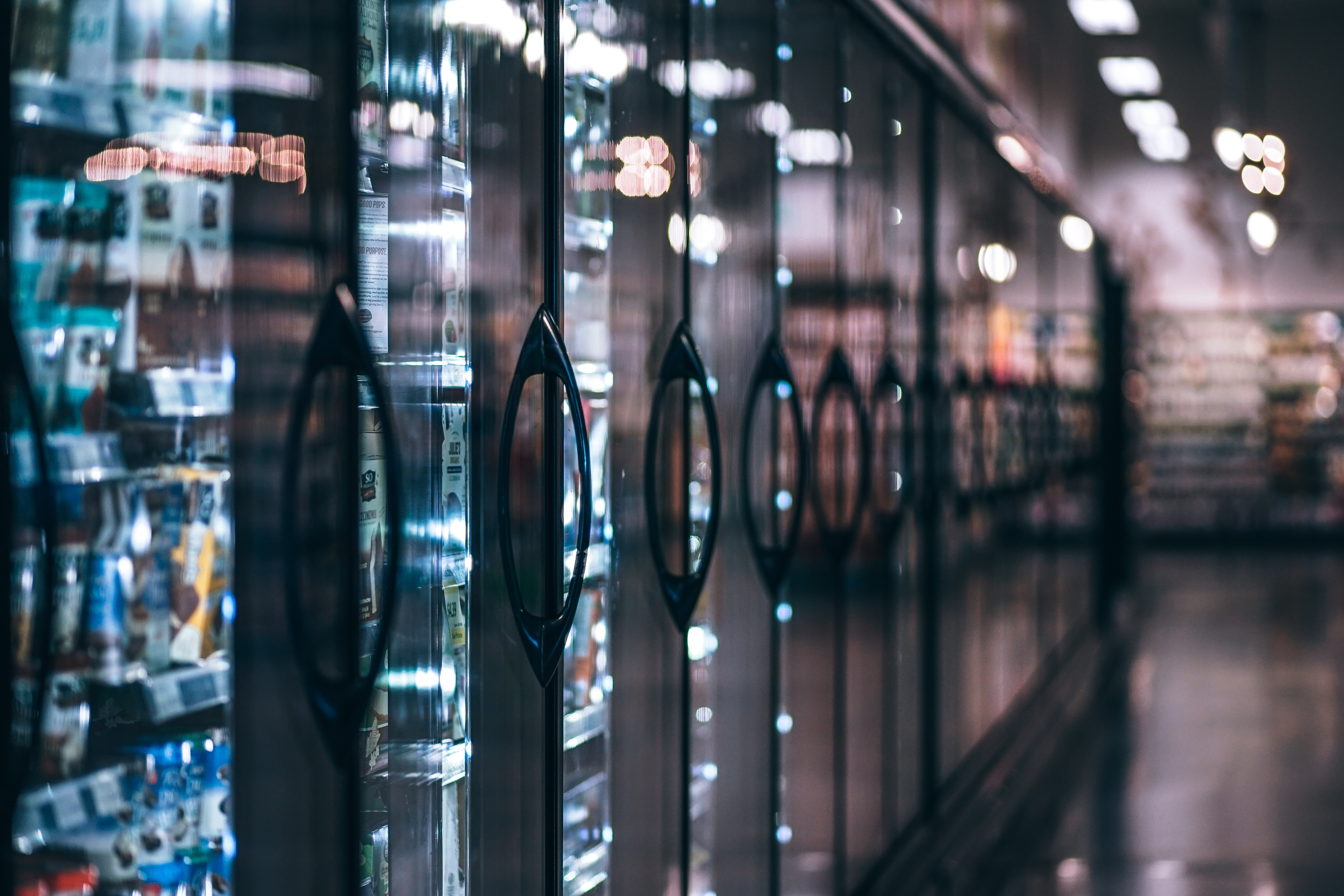 Frozen Section of Grocery Store
