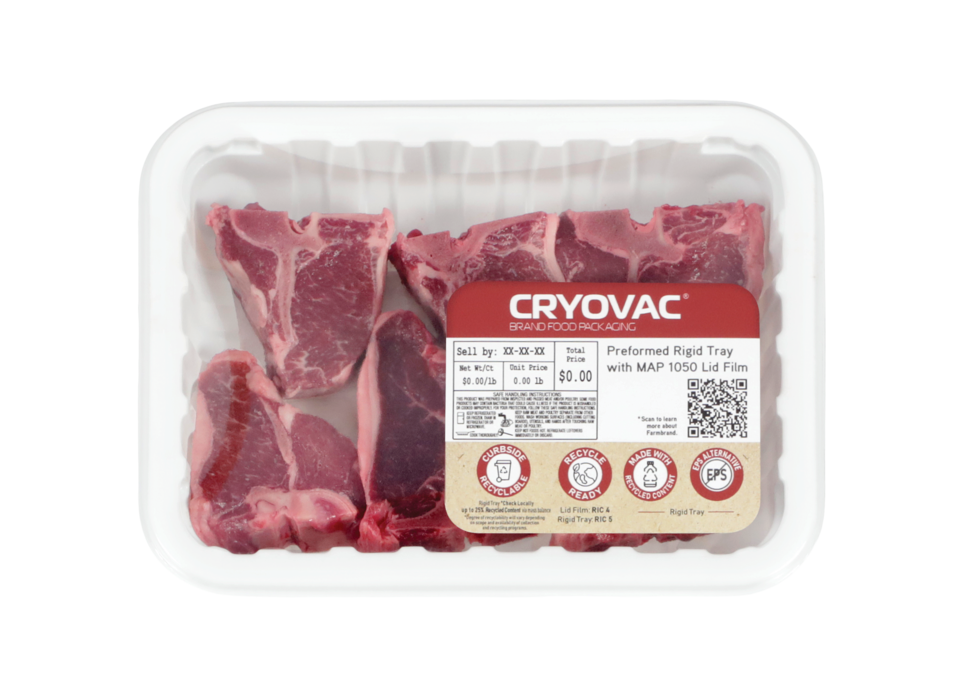 MAP Tray 1050 Lid Film Wht_Lamb Steaks_Aerial