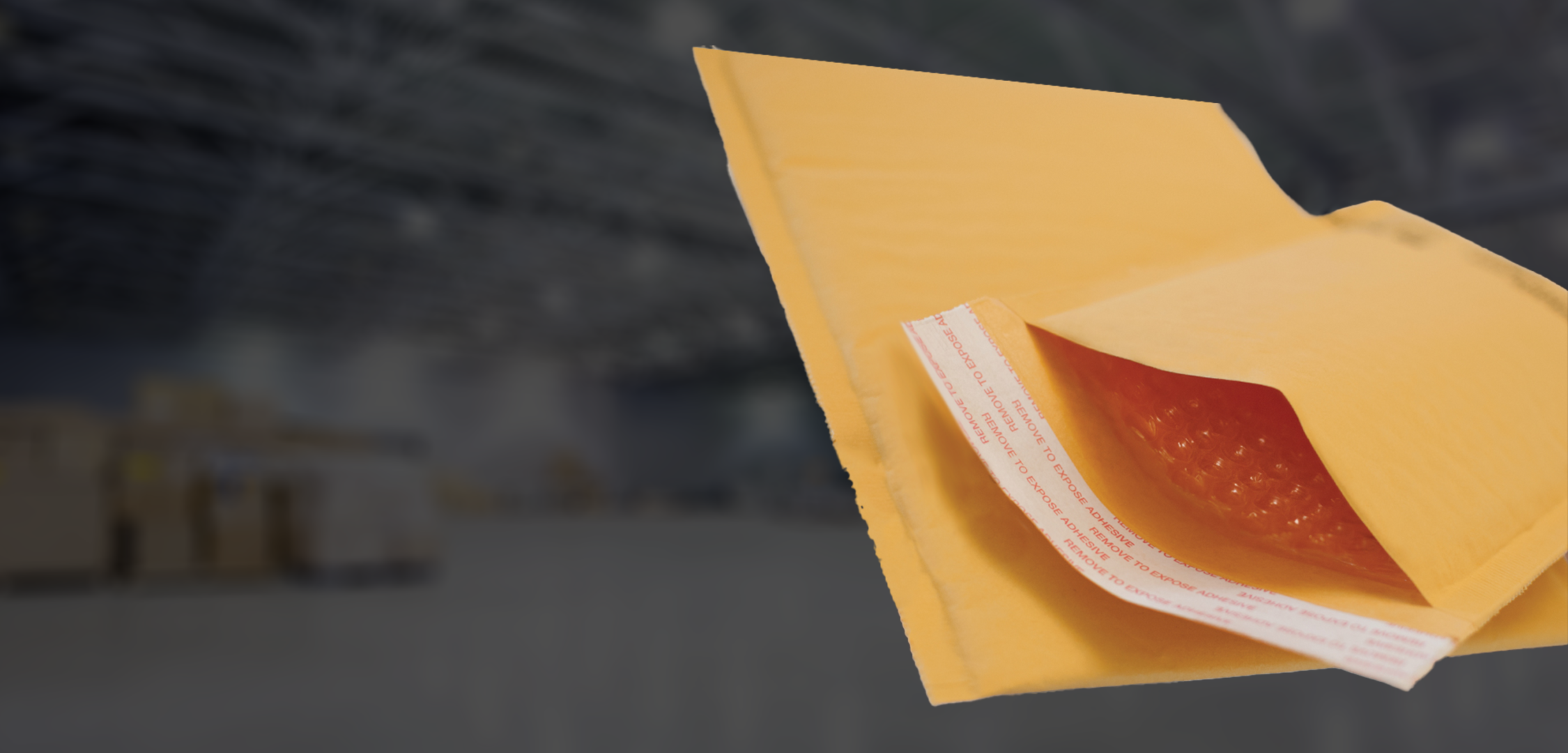 Cushioned Paper Mailer Two Stacked Open Detail View