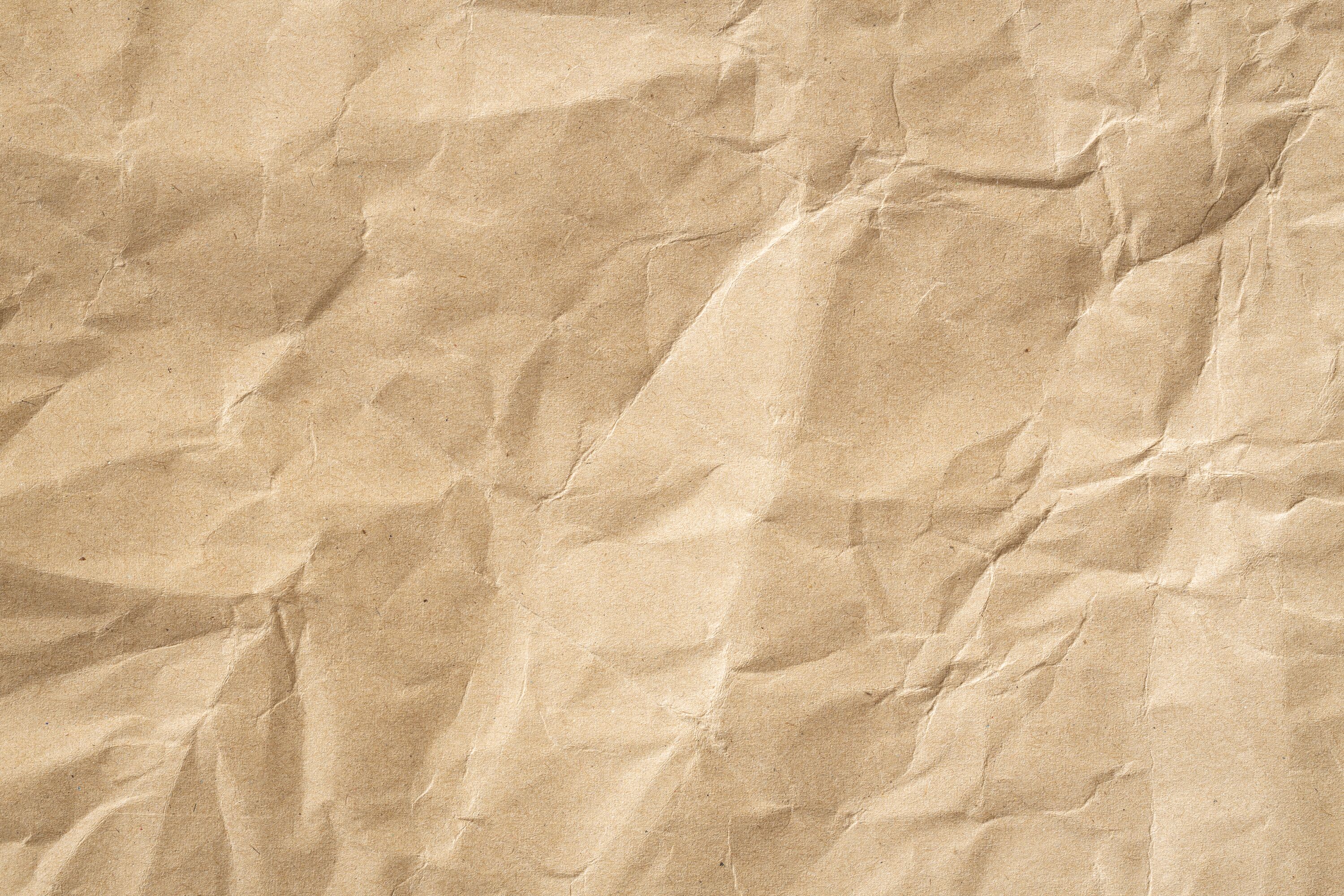 Recycle brown paper crumpled texture, Old paper surface for background